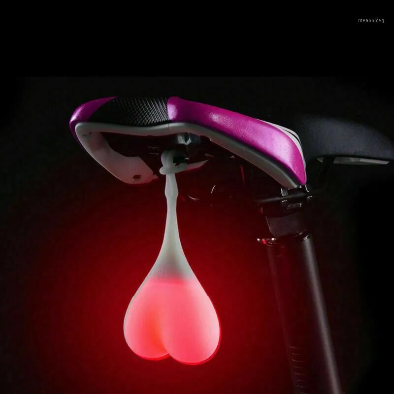 Party Decoration Silicone Bike Bicycle Back Rear Tail Cycling LED Light Heart Ball Egg Safe Lamp