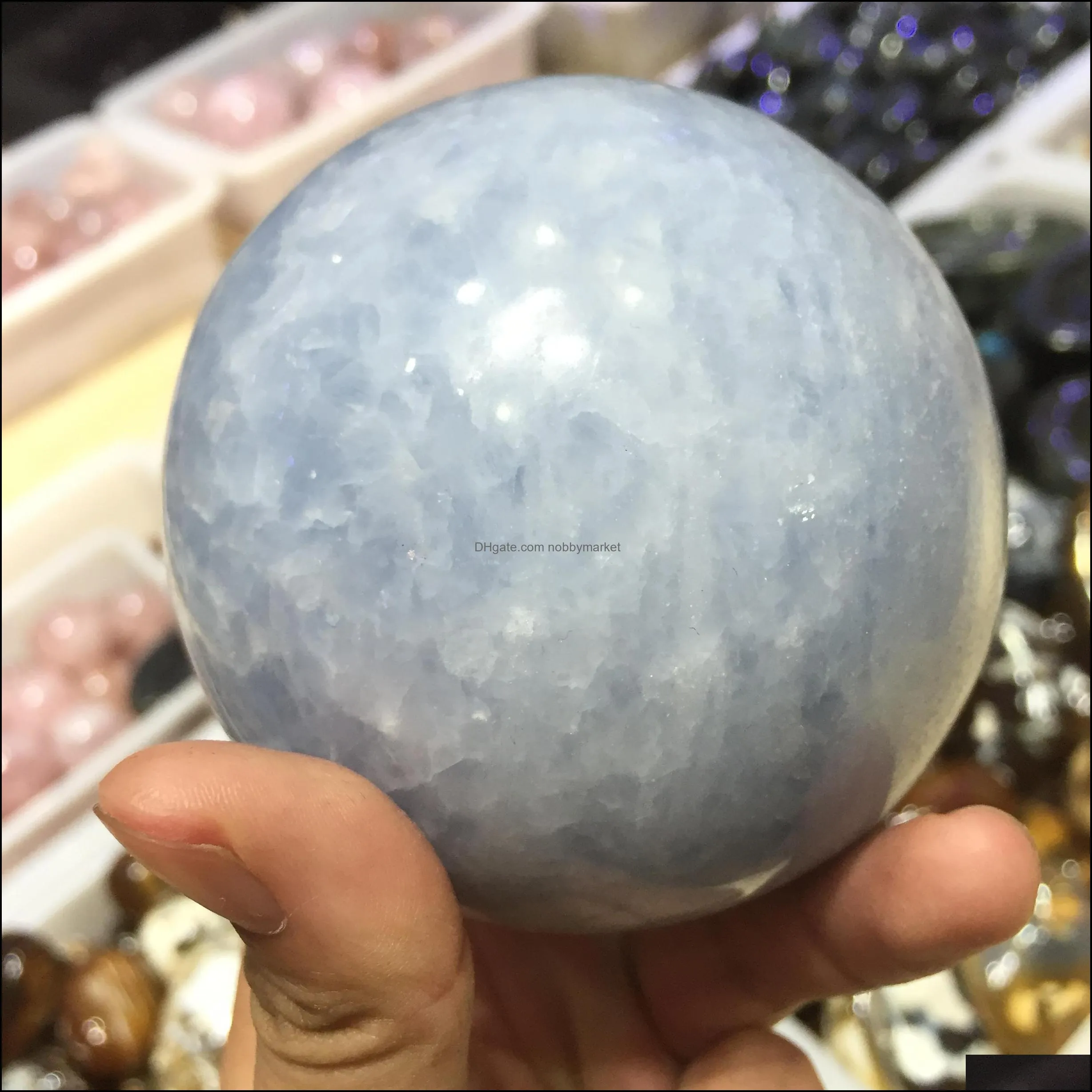 Natural Celestite Quartz Crystal Sphere Ball Healing,100% Natural Crystal By Handwork