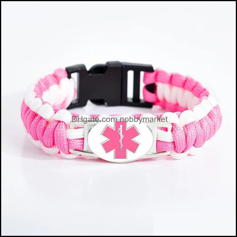 14 Styles Emergency Medical Technician EMT bracelets For women Girls Paramedic Nurse Sign Glass charm Wrap Bangle Girlfriend Jewelry