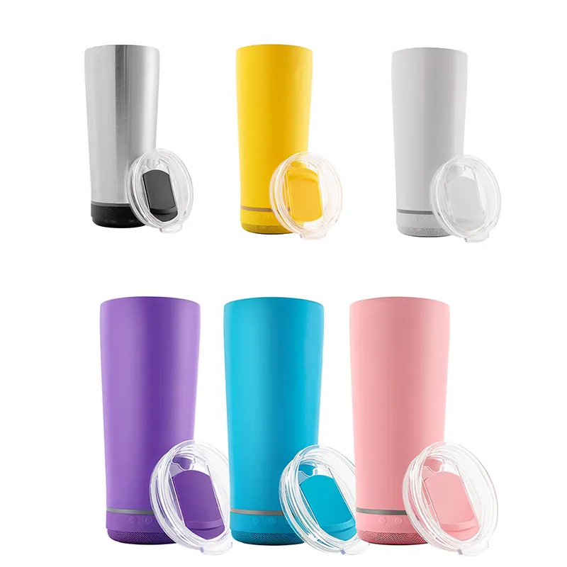 11 Colors 18oz Smart Water Bottle Speaker Stainless Steel Music Tumbler Wireless Cup Speakers Outdoor Portable Mug For Home Travel