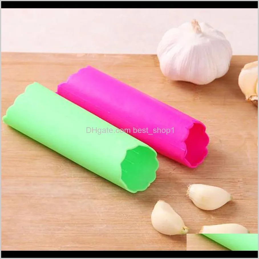 المطبخ الخضار الفاكهة ، بار تناول الطعام منزل حديقة تسليم 2021 Sile Garlic Peeler Press Cooking Peeling Feeling Tool Tool Tools