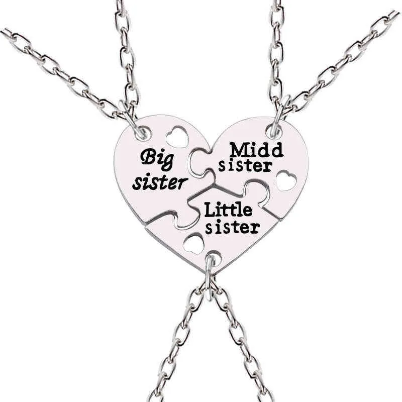 3 штуки / установленные сестринские ожерелье с шитью в форме сердца подвесной сплав материал креативный женский модный ювелирные изделия прямые продажи G1206