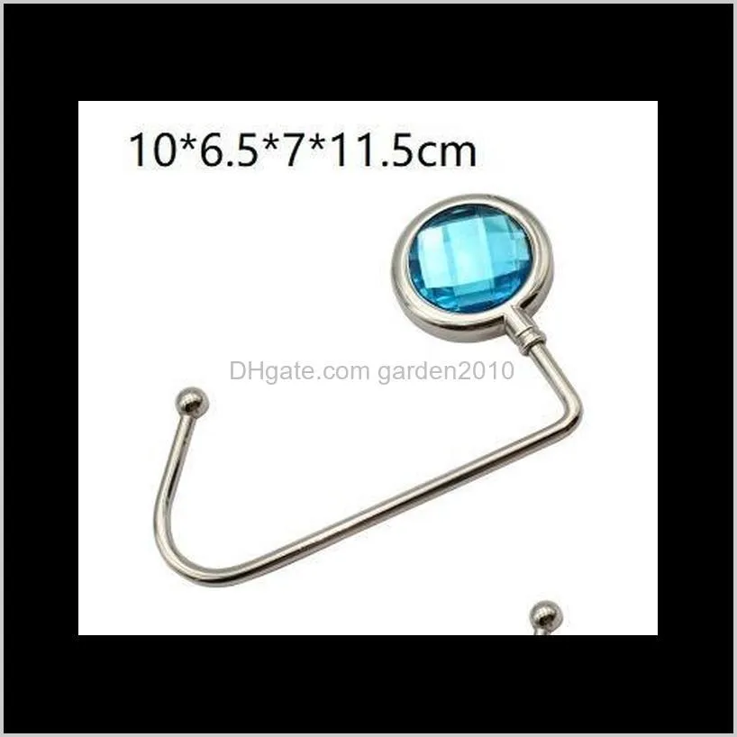 purse hook metal hanger bag round straight table banger holder unique folding crystal alloy handbag hook home accessorie storage