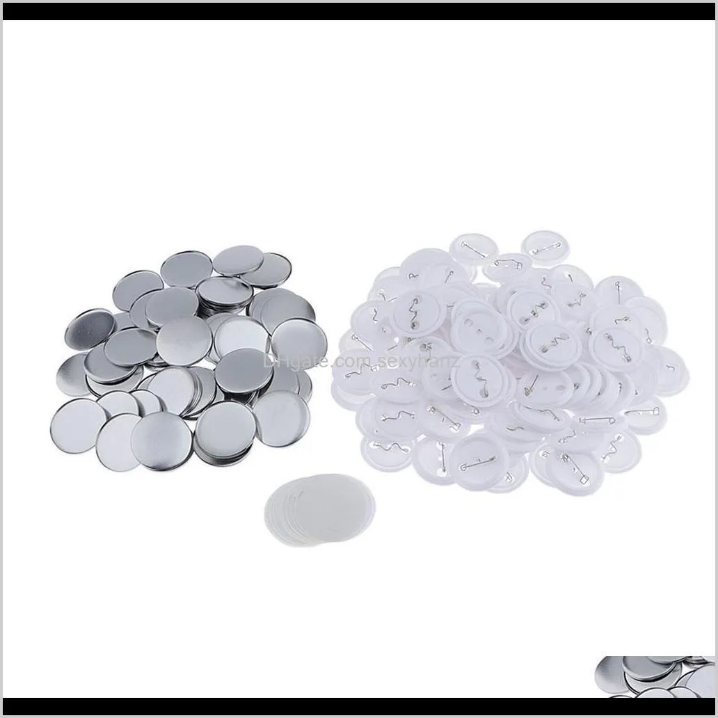 set of 100 durable metal button parts 44mm 1 3/4inch for badge & button making machine