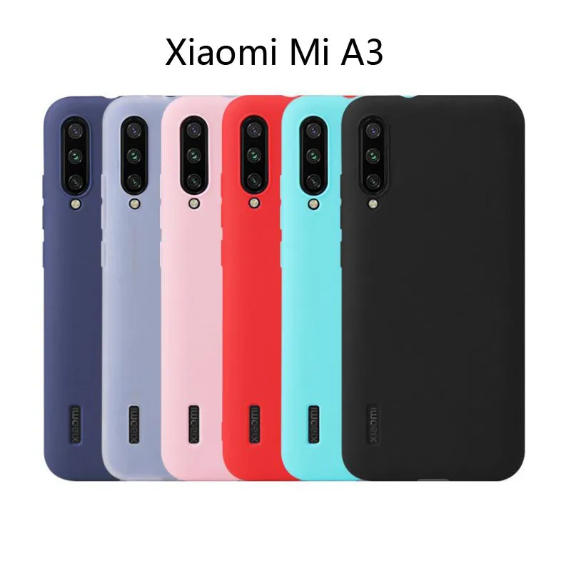 Cukierki Przypadki dla Xiaomi MI A3 Matowe Silikonowe Miękkie tylne pokrycie dla Xiaomi Mi A3 Back Cover Xiaomi Mia3 Chronić Skin Silicon Case