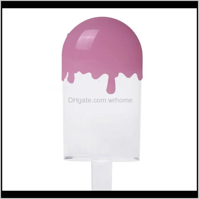 12pcs creative transparent plastic candy box children baby birthday cute ice cream stick shaped gift case