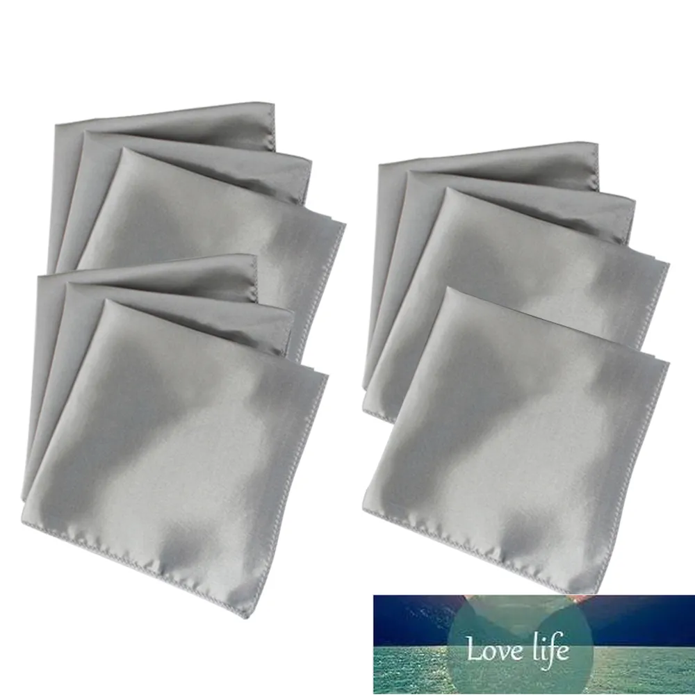 10pcs 30x30cm Table Napkin Square Satin Cloth Soft Pocket Handkerchief for Wedding Birthday Party