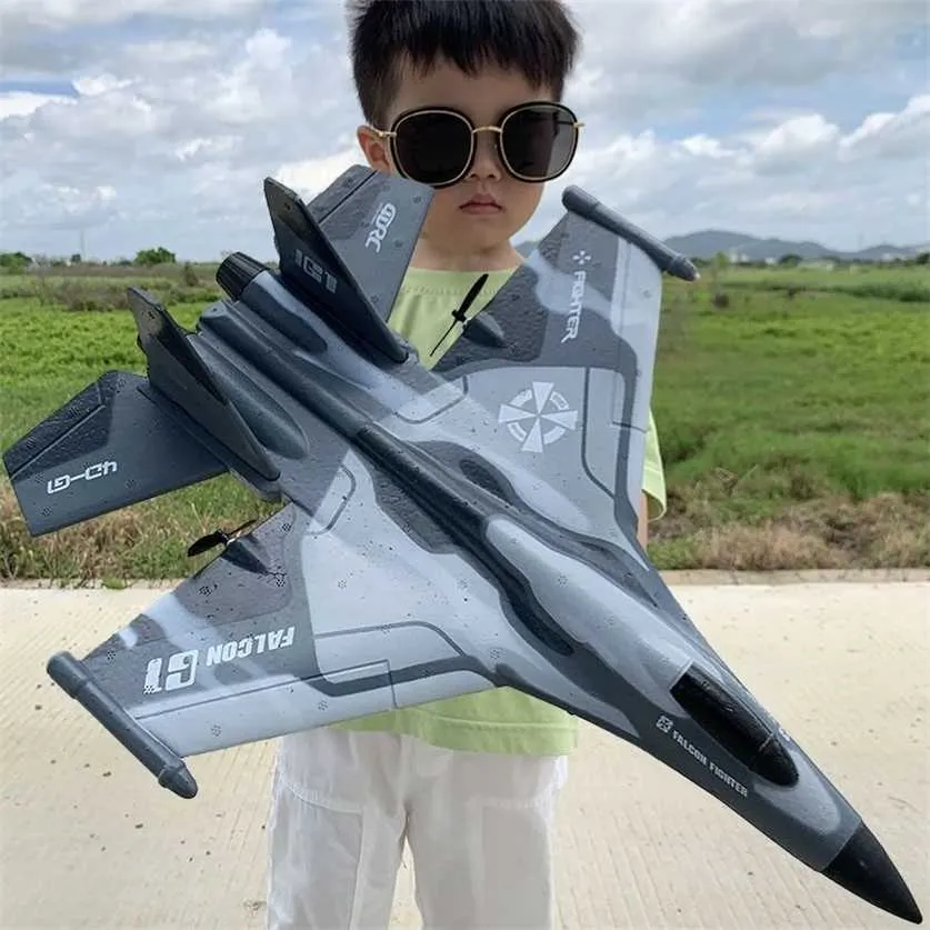 RC Segelflugzeug Spielzeug Große Größe 2,4 GHz 2CH Schaum EPP Material Klapp Flügel Low Power Outdoor Fernbedienung Flugzeug Für kinder 220210