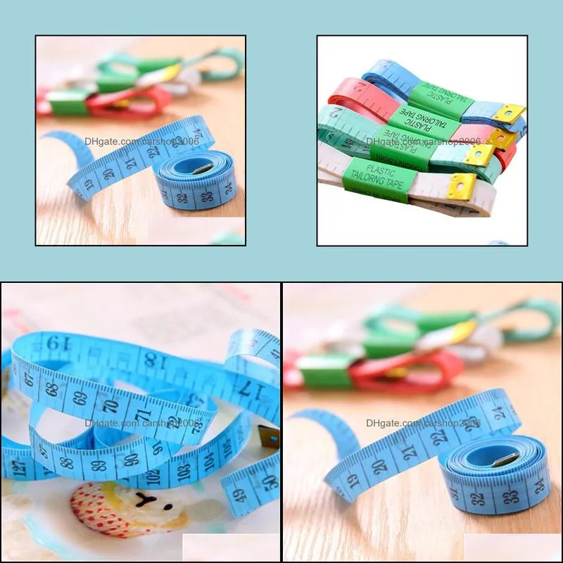 Body Measuring Ruler Sewing Tailor Tape Measure Soft Flat Sewing Ruler Portable Retractable Rulers Supplies CCF9242