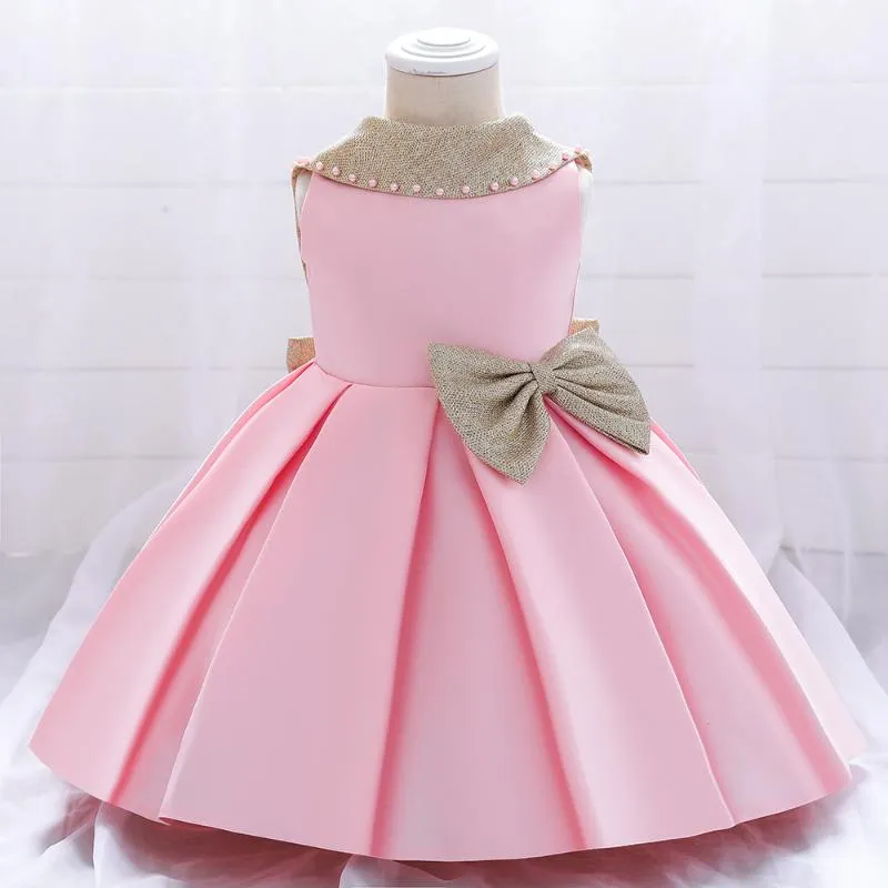 Robes de fille été cérémonie 1er anniversaire robe pour bébé fille vêtements perles mariage princesse robe de bal fête infantile Vestidos