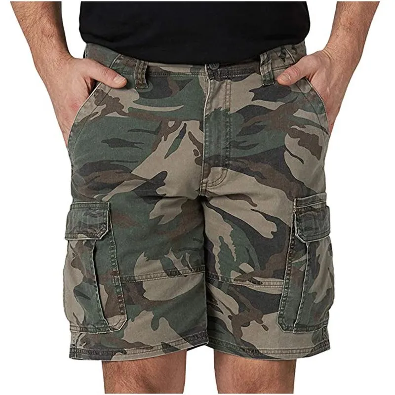 Pantaloncini da uomo Military Cargo 2021 Army Camouflage Tactical Joggers Uomini Cotone Allentato Lavoro Casual Pantaloni corti Plus Size