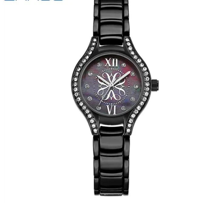 Nuovo venditore caldo CRRJU moda donna orologi display analogico acciaio inossidabile elegante orologio al quarzo vita impermeabile buon regalo orologio da donna con scatola