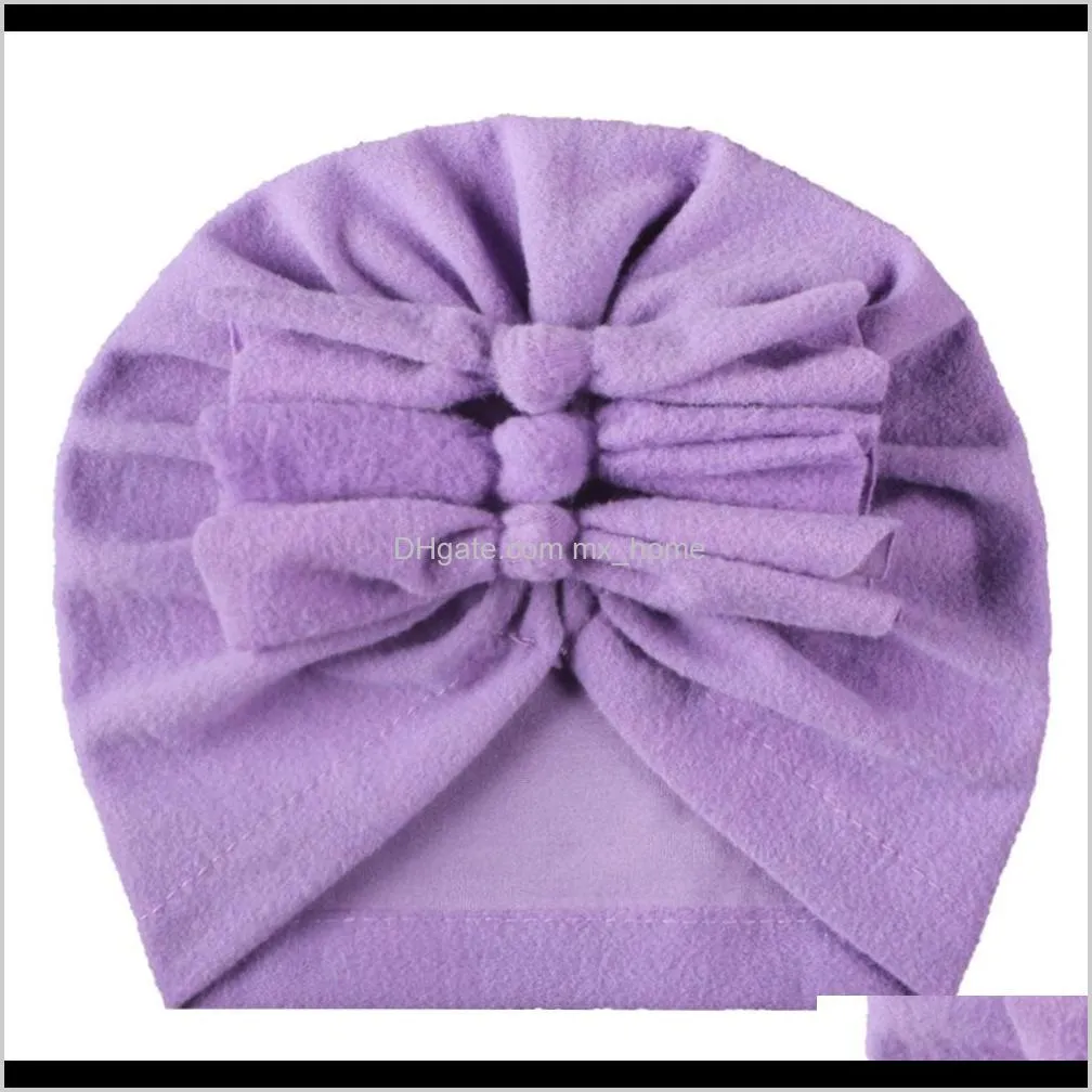 baby hat girls caps cotton blending bow baby turban newborn hats 11 colors head wraps hair accessories new infant hat
