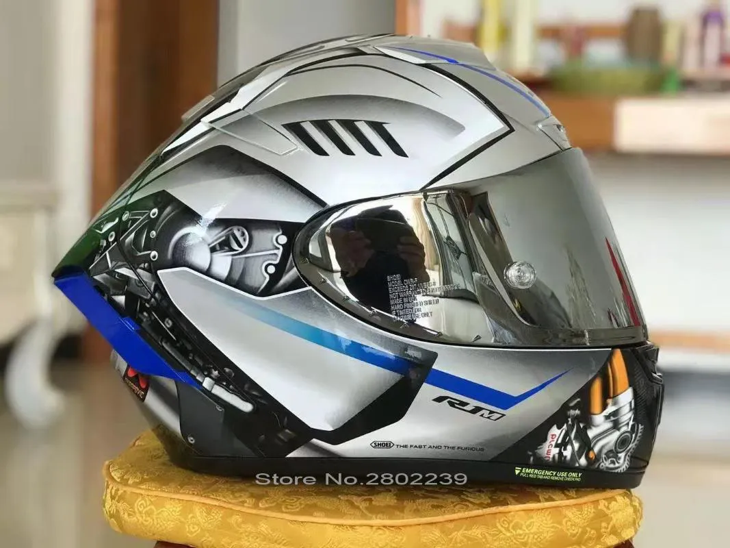 Motorcycle Helmets SHOEI X14 Helmet X-Fourteen YZF-R1M Special Edition Silver Full Face Racing Casco De Motocicleta