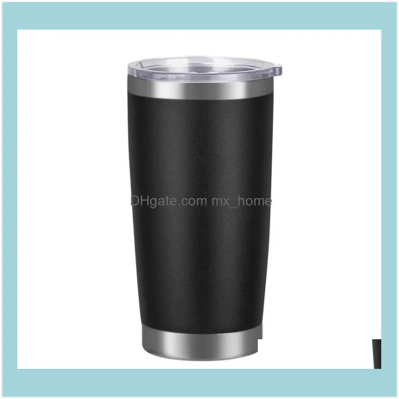 Stainless Steel Tumblers Egg Cups Mugs Wine Beer Travel 20oz Double Wall Vacuum Large Capacity Sports Mugs Ice Beer Mug For Cars