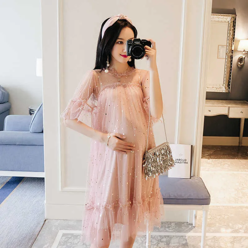 Maternity Clothes Women Pregnant Dresses Korean Short Sleeve Pregnancy Clothes Maternity Set Clothes Maternity Dresses