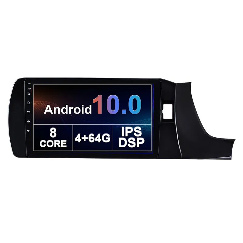 Bil DVD Head Unit Player för Honda Amaze 2018-2019 Rhd med Carplay GPS-radio 1080p Video 4 + 64G Android 10 Dubbel DIN Byggd i DSP