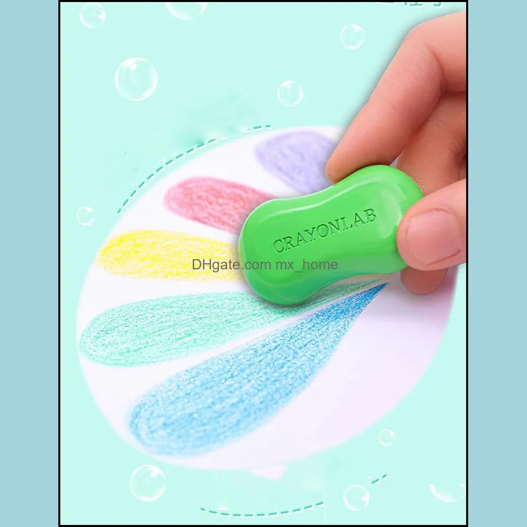 Newest Finger Soap Crayon Kid`S Safety Modeling 3D Color Brush Set Children`S Baby Crayons 6 Colors Suit Sets Safe Non-Poisonous