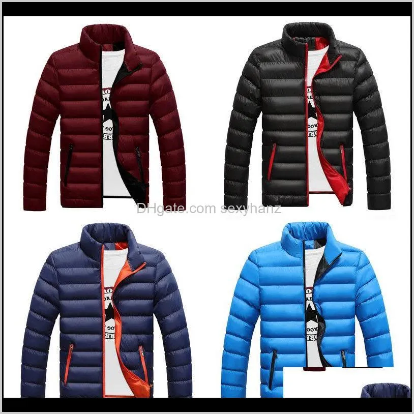 men`s winter warm padded slim jacket ski sports coat snowsuit rock climbing short coat large size