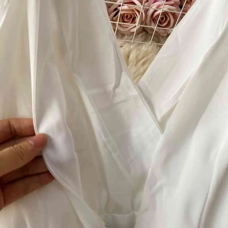 Chic White Chiffon Summer Dress