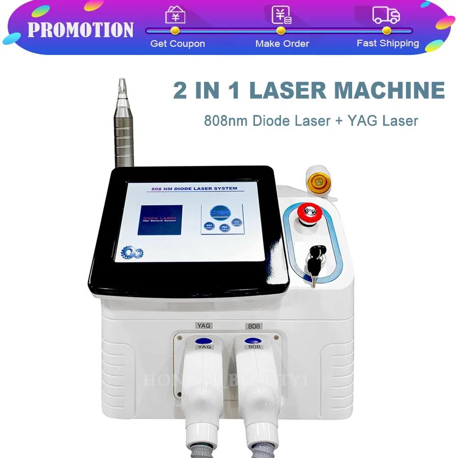 Laser-Haarentfernung Alexandrit 808 nm Diode Lazer Nd Yag Tattoo reduzieren Maschine 755 nm 1064 nm 532 nm 1320 nm