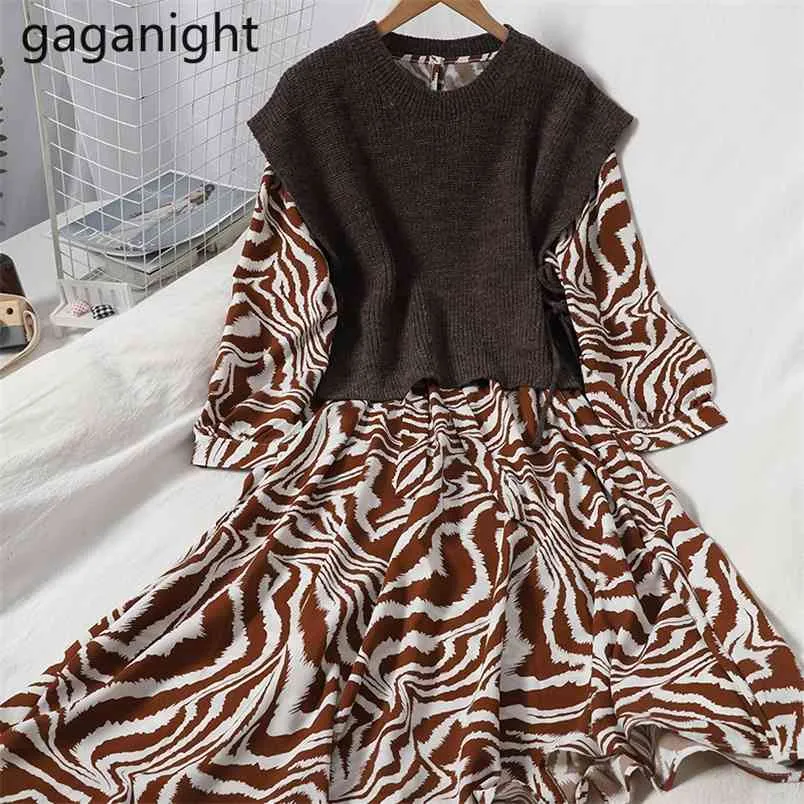 knee length dresses for ladies Long dress with long vest – konokayaty main image 0