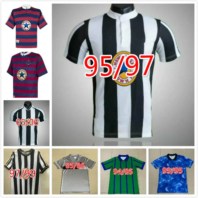 レトロ97 99シェアーラー9サッカーNew Jerseys Castle Barnes 10 Speed 11 Gillespie 1997 1999ホームクラシックビンテージフットボールシャツCalcio 20