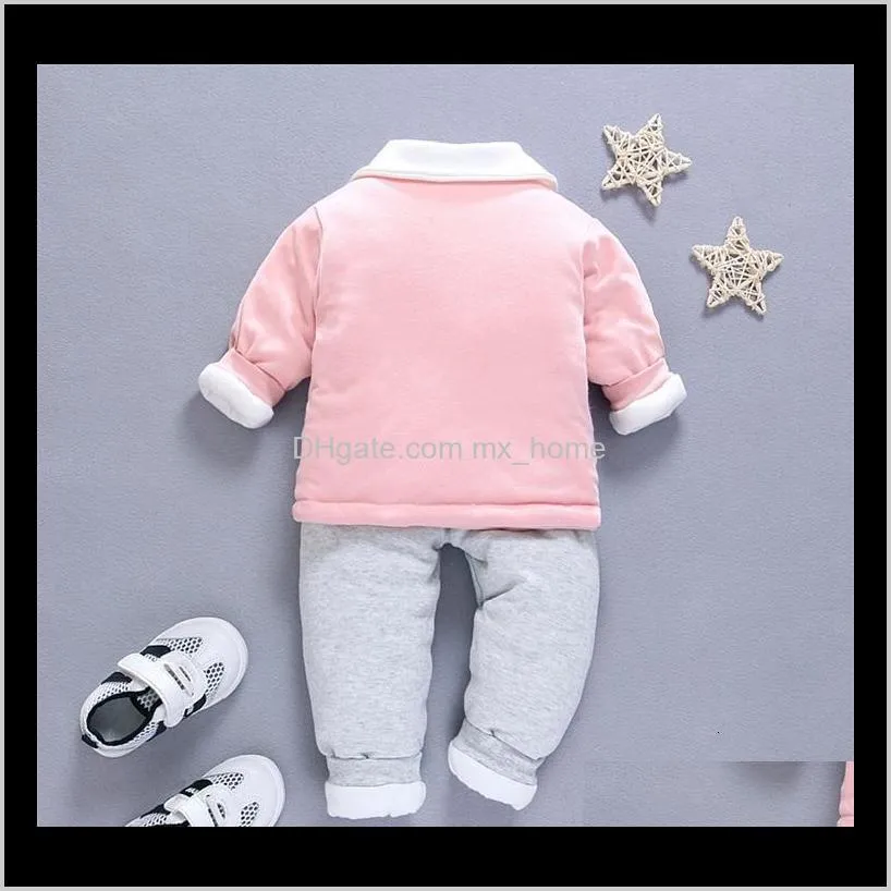2021 new winter born for girl`s baby girl boys outfit cotton jacket children`s clothing sets of sports clothes a6xk