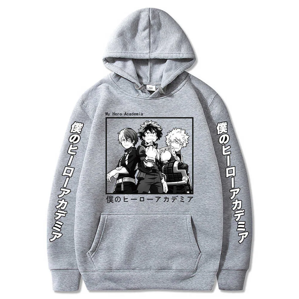 Hot My Hero Academia Hoodies Sweatshirt Unisex Clothes Men Women Moleton Y0803