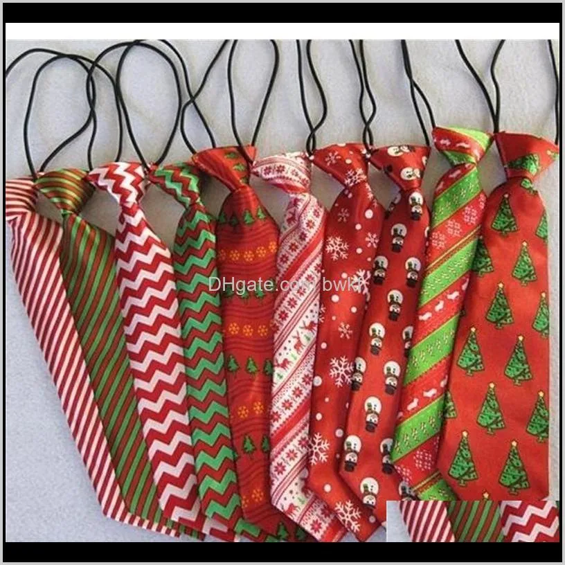 50pc/lot christmas holiday large dog neckties for big pet dogs ties supplies neckties dog grooming supplies y0206 201128
