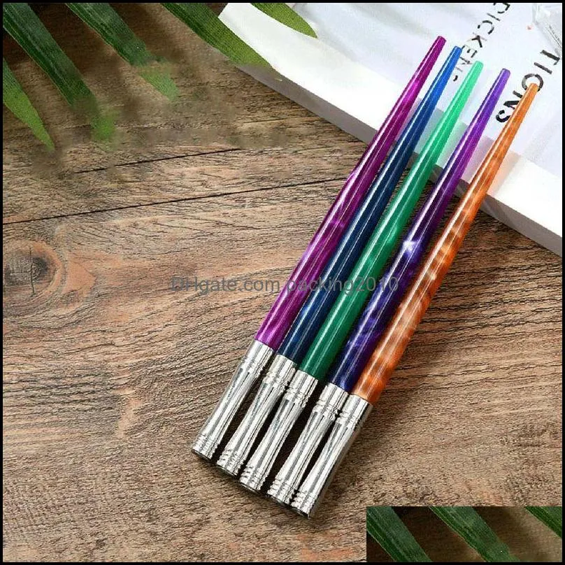 Długopisy Pisanie Materiały Office School Business BusinessStarry Sky English Scrique Kaligrafia Scrip Dip Pen Nib Holder Resin Metal Handwri