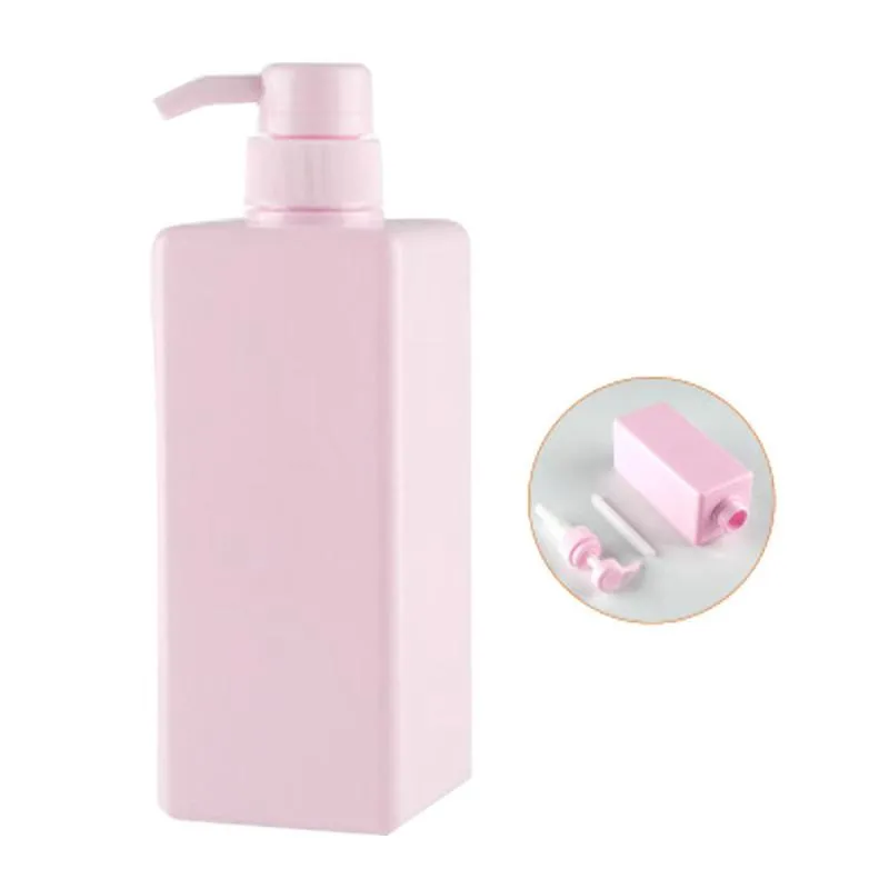 Distributeur de savon liquide 650ml, bouteille à pompe carrée rechargeable, shampoing pour les mains, lavage du corps et du visage