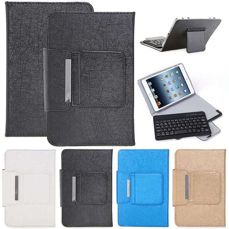 حالة لوحة المفاتيح بلوتوث بدون عفة ل 7 "8" 10 "10.1 بوصة Samsung Tab Tablet PC Cover Stand