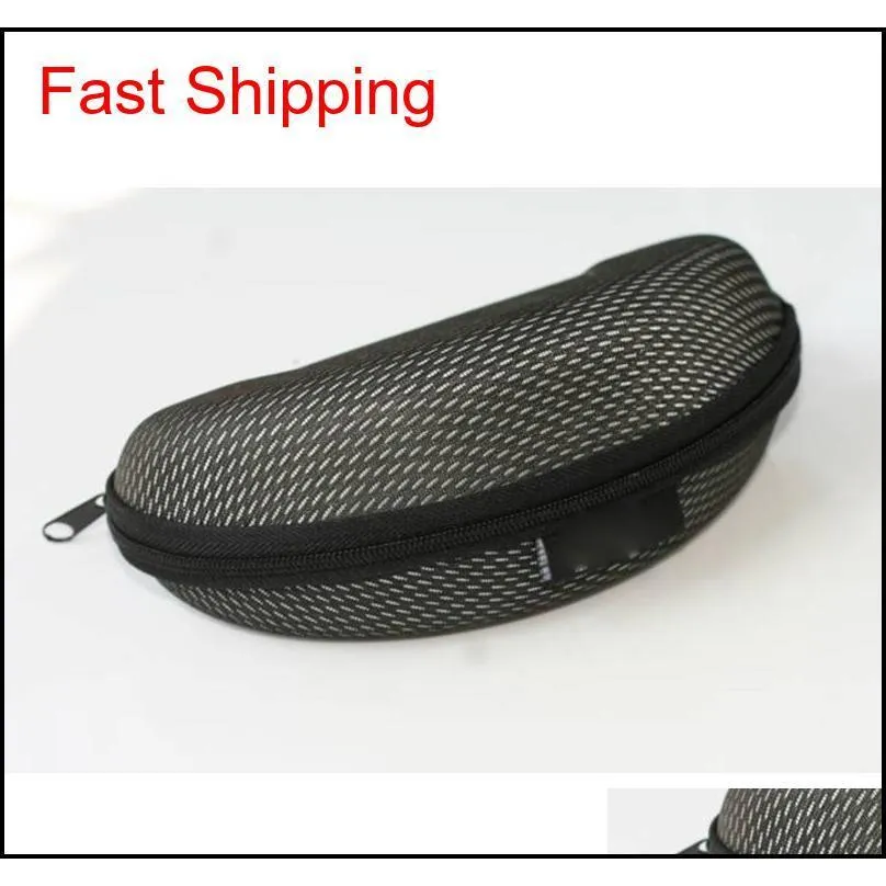 wholesale sunglasses case black big eyeglasses box with cleaning cloth for women and men shipping hot brand china shipping