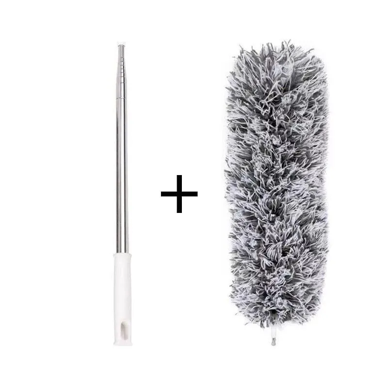 280cm Adjustable Telescopic Bending Feather Duster Brush Cobweb Duster Car Interior Vent Detailing Dust Removal Household Dusting House Cleaning Brushes HY0384