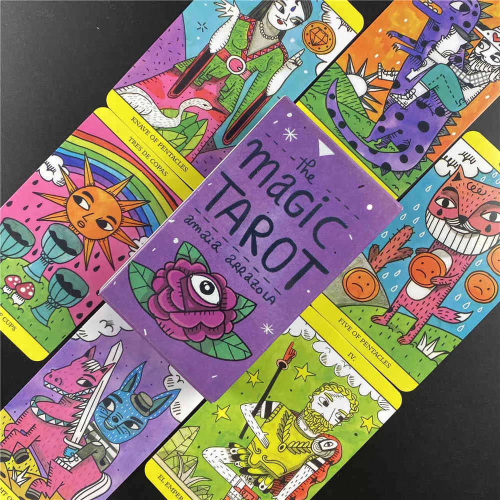 The Magic Tarot Cards Classic Board Games Imaginative Oracle Divination Desk Game With E-Book love S8OI