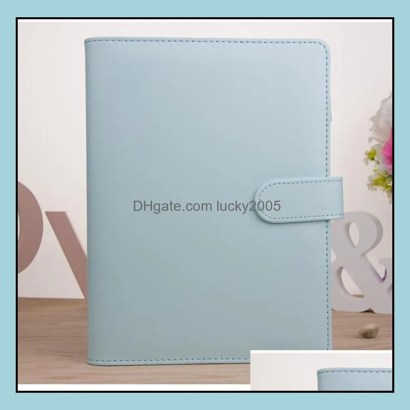A6 Empty Notebook Binder notepads 19*13cm Loose Leaf Notebooks without Paper PU Faux Leather Cover File Folder Spiral Planners