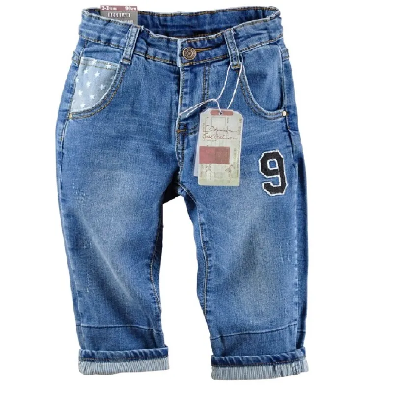 Crianças jeans casuais meninos jean para crianças denim calças meninas rasgadas calças moda jean baby boy's roupas 210413