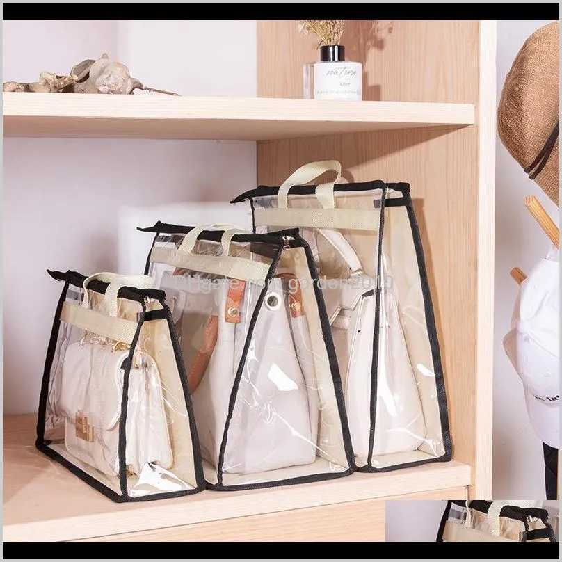 transparent dust protection storage bag wardrobe partition rack cabinets holder organizers bags