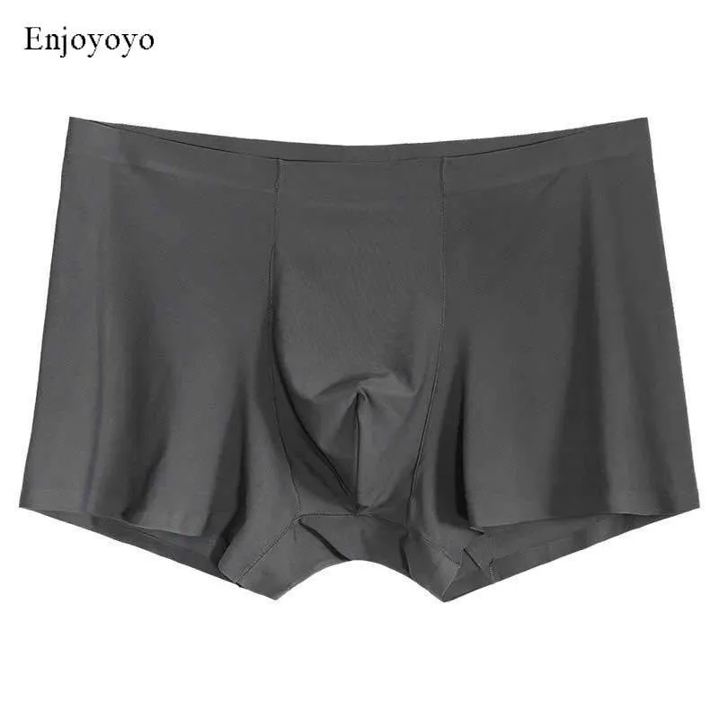 Naadloze Mannen Boxers Zijde Onderbroek Antibacteriële Ondergoed Boxer Spandex 3D Kruis Nylon Shorts Slips XXXL Heren Broek Korte