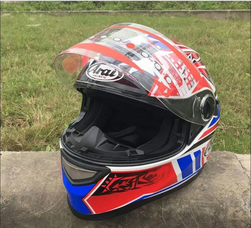 Motorfietshelmen 2021 Safety Double Bril Full Face Helm met Inner Sun Visor Racing Capacete