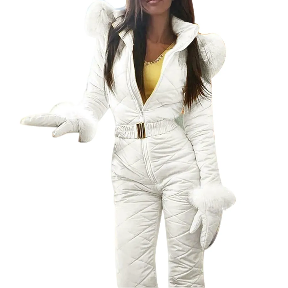 Conjunto De Quí De Una Pieza Para Mujer, Mono De Quí Para Deport Al Aire Libre, Chaqueta De Snowboard, Mono Cálido, Ropa Impermeable, Monos Con Capucha - AliExprs