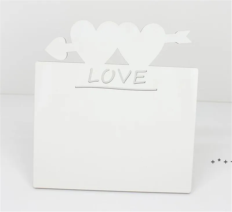 Quadros de sublimação em branco MDF de madeira duplo amor placa de foto 190 * 190 * 5mm tag DIY Presente Impressão LLE12070