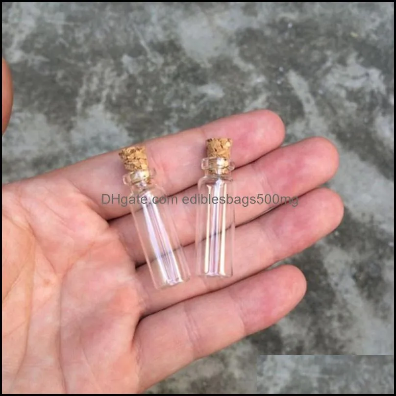 100 pcs 1.4ml Mini Bayonet Glass Bottles With Cork Transparent Wishing Bottles DY 12X28X6 mm Little Glass Jars Pendants