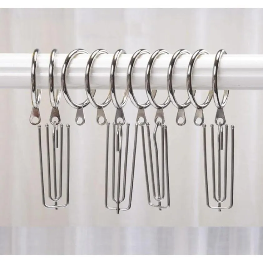Curtain Rod Rings Window Treatments Home Textiles & Garden Decor 4 Size