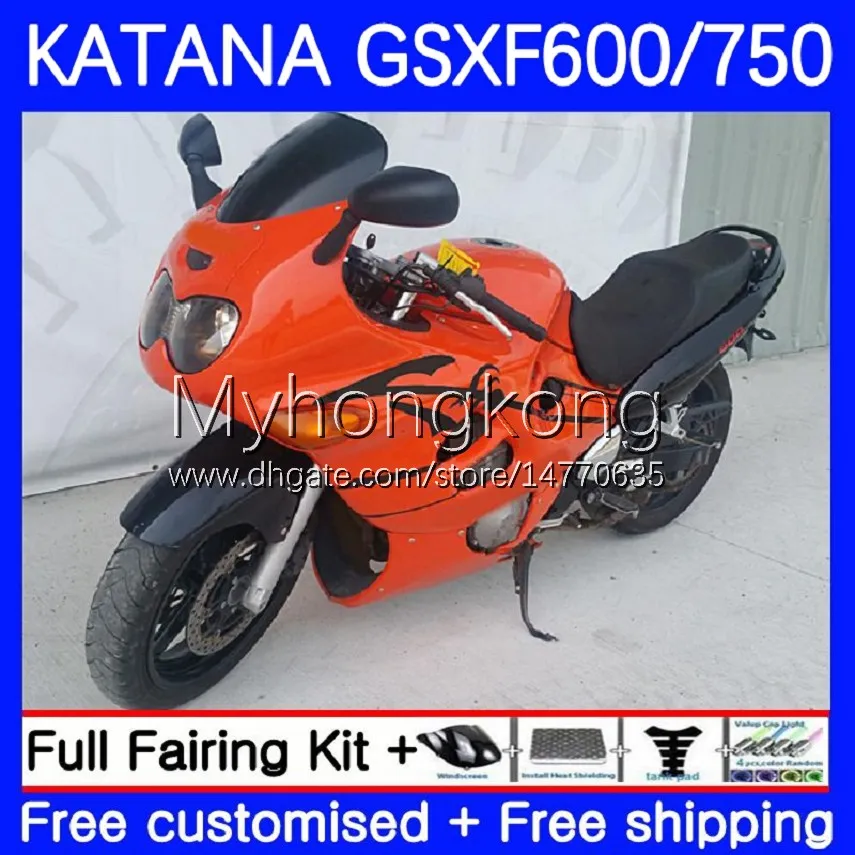 Corps Pour SUZUKI KATANA GSXF750 GSXF600 GSXF 600 750 CC 03-07 18No.106 600CC Nouveau orange 750CC GSX600F 2003 2004 2005 2006 2007 GSXF-600 GSX750F 03 04 05 06 07 Carénage OEM