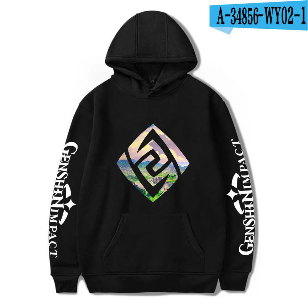 Game Genshin Impact Hoodies Sweatshirts Men Famous Brand Women Print Hoodie Streetwear Pullover Popular Genshin Impact Tops Y0901