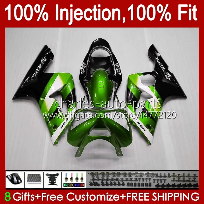 Kit stampi ad iniezione per KAWASAKI NINJA ZX-636 ZX600 ZX 6R 6 R 600 CC 03-04 Corpo 8No.44 ZX 636 600CC ZX6R 03 04 ZX600C ZX636 ZX-6R 2003 2004 Carenatura OEM Carrozzeria metallo verde