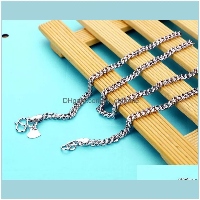 Chains Handsome Men Silver Jewelry Pure 925 Necklace Whip Chain Design Solid 66cm Size Charm