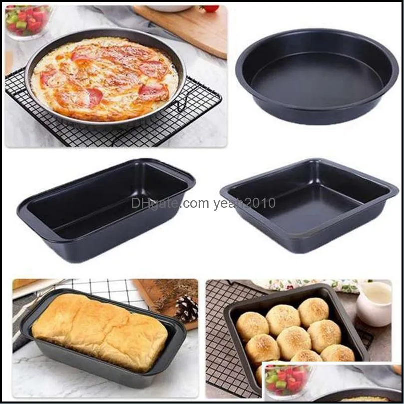 Set Carbon Steel Nonstick Bakeware Baking Tray & 10Pcs Non-Woven Bamboo Charcoal Filters, Filter Elements Coffee Filters